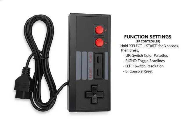Alt view image 7 of 9 - Generic Brand RGB FC Famicom Retro Video Game Console with HDMI Port, Multi-Output Support for RGB, S-Video, VGA, AV, Compatible with PAL, Dendy, NTSC,A complete set of products