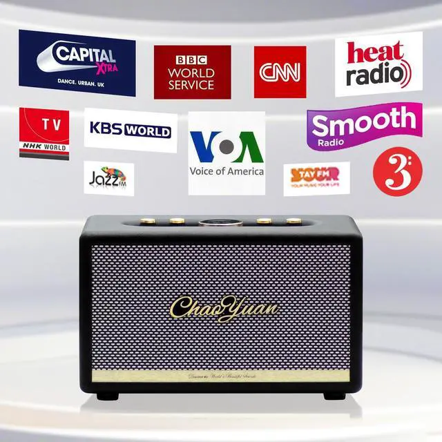 Alt view image 6 of 7 - CHOYONG Maestro C2 WiFi Speaker Wireless Bluetooth Smart Speaker,Three-Way Speaker System,Internet Radio Global Station,Record Player Compatible with RCA Input,Choyoung C2