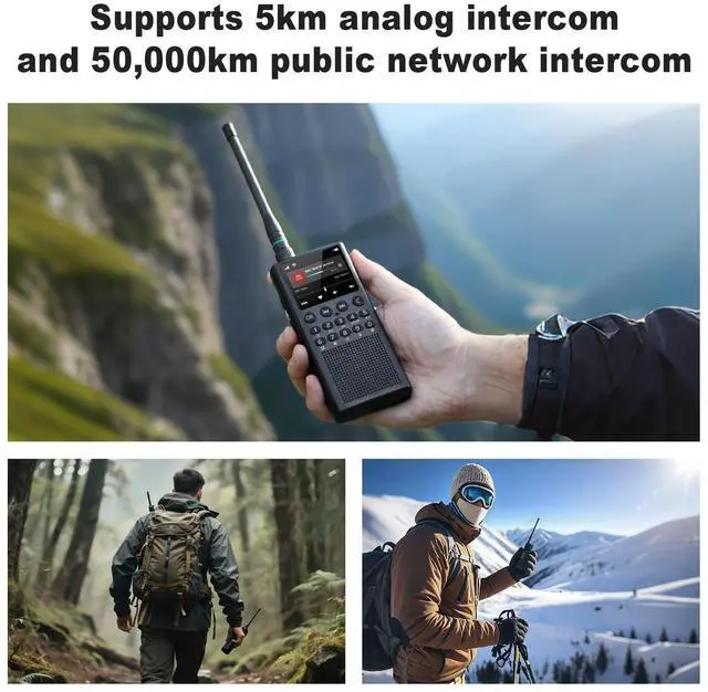 Alt view image 3 of 7 - Choyong WT2 4G+WiFi Unlimited Range Rapid Walkie Talkies 50,000+km Long Range PoC with SIM Cards Global Two Way Radios