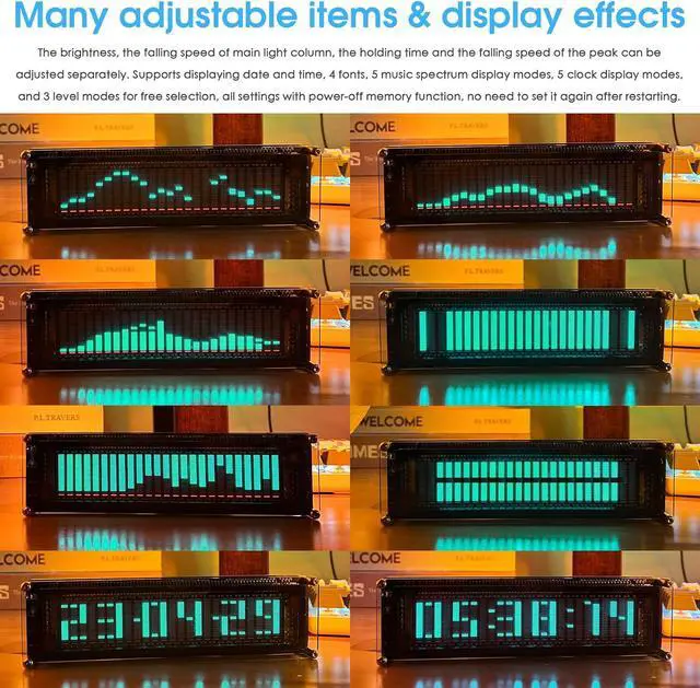 Alt view image 5 of 7 - Nobsound AK2515 Pro Audio Spectrum Analyzer with VFD Display, MIC Input & Advanced AGC - Precise Sound Level Meter for Musicians and Audio Enthusiasts