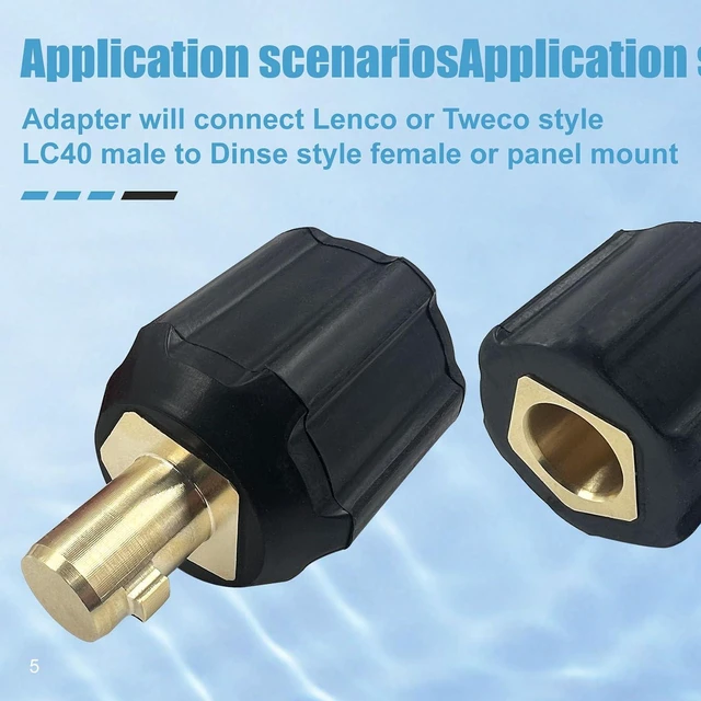 Alt view image 7 of 7 - 05335 Welding Leads Adapter Set, Dinse-Type Machine Plug Connector, 4 Pack