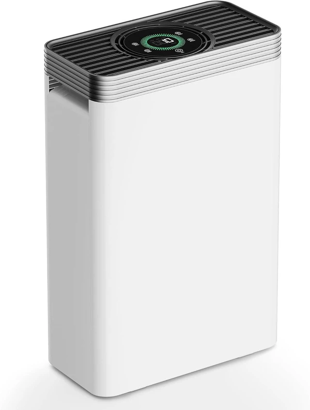 Main image of Air Purifier for Home Ptes, Covers Up to 1110 sq ft, CADR 143 CFM, H13 HEPA Air Cleaner with Smart APP Control, Air Quality Sensor, 25dB Sleep Mode, Remove Dust Smoke Odor - White