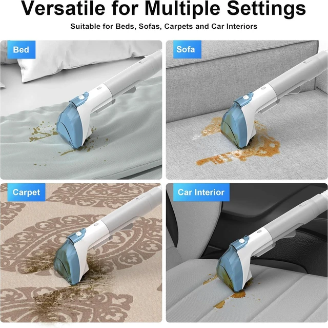 Alt view image 3 of 6 - Carpet Cleaner Machine Upholstery - 450W Shampooer Couch Cleaning Portable Vacuum Rug Sofa Car Seat Fabric Mattress Pet Spot Extractor for Furniture Water Hand Held Scrubber Small Deep Washer