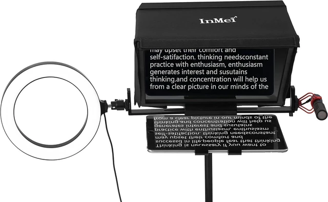 Alt view image 5 of 5 - TX12 Teleprompter with Remote App Control, 13inch Metal TeleprompterCompatible with iPad, DSLR Camera,Collapsible with Carry Case,Easy to Assemble