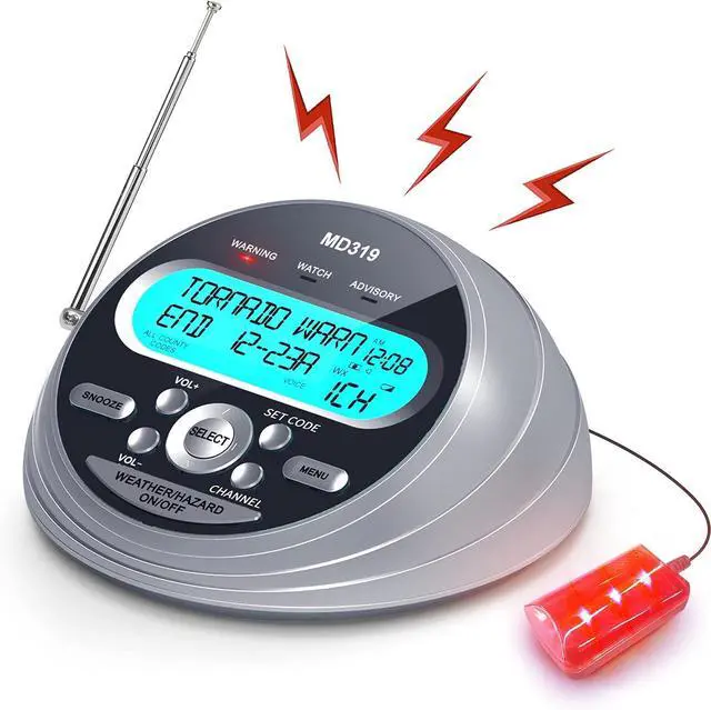 Main image of Weather Alert Radio with 23 County Codes,80+ NOAA Alerts,for Tornado,Storm