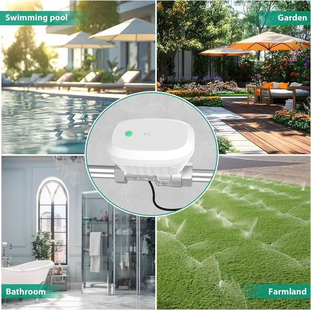 Alt view image 4 of 7 - DN20 Smart Water Valve 3/4 Inch Smart Water Shutoff Valve Management System | WiFi Remote Control Faucet Timer for Hose, Sprinkler Water Timer, Auto Watering for Plants , Home Water Protection Systems