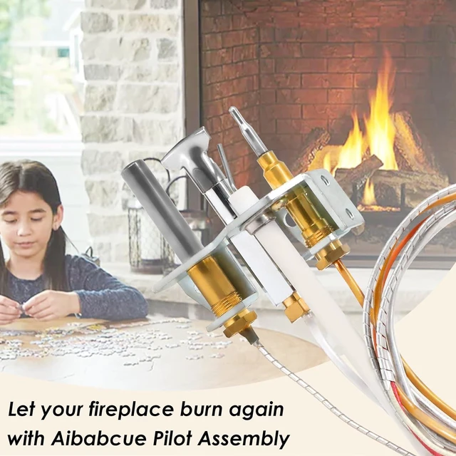 Alt view image 7 of 7 - 4021-733 Propane Gas Pilot Assembly Kit with Thermocouple & Thermopile, Replacement for Heatilator Gas Stoves, Heat N Glo Fireplaces