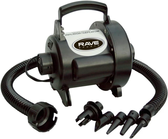 Main image of Portable High Speed Electric Air Pump Inflator/Deflator for Inflatables, Water Slides, Air Mattresses & Pool Toys with 5 Adaptors