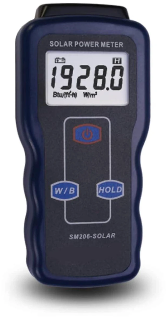 Main image of Digital Solar Power Meter, Sun Light Energy Measuring Tester for Testing Car Window Performance, Handheld Portable Sunlight Meter, W/m2 Meter