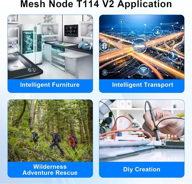 Alt view image 2 of 7 - Mesh Node T114 V2 LoRaWAN Meshtastic Development Board & Tracker Nordic nRF52480 with SX1262 Chip, 1.9-inch TFT Display, 902-928MHz, BLE WiFi, Arduino/Meshtastic Compatible