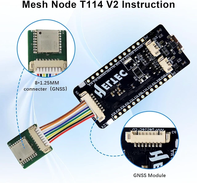 Alt view image 6 of 7 - Mesh Node T114 V2 LoRaWAN Meshtastic Development Board & Tracker Nordic nRF52480 with SX1262 Chip, 1.9-inch TFT Display, 902-928MHz, BLE WiFi, Arduino/Meshtastic Compatible