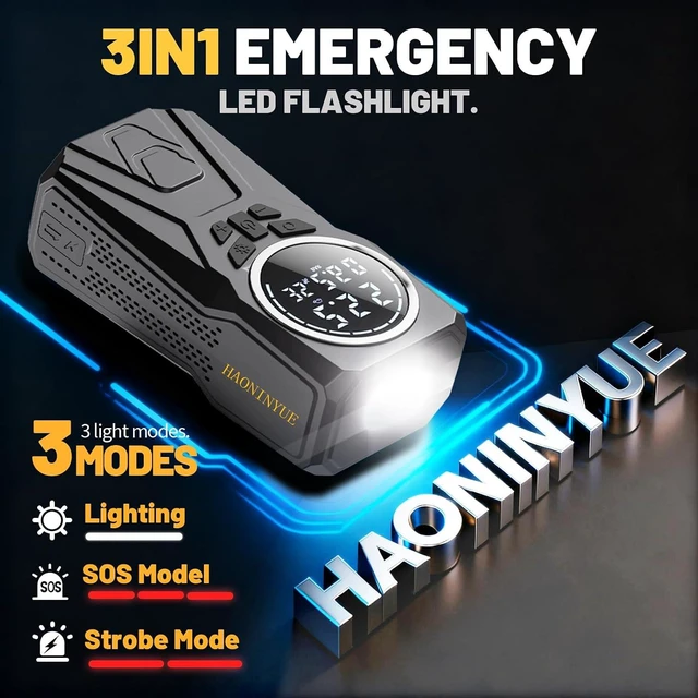 Alt view image 7 of 7 - Car Jump Starter with Air Compressor,3000A Car Emergency Starting Power Supply,150PSI Tire Inflator Portable Compressor,Battery Jump Starter,Portable Tire Inflator for Cars,Pickup Trucks,Bicycles