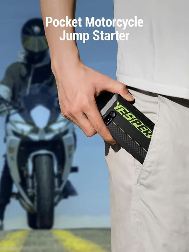 Alt view image 2 of 7 - YESPER Jump Starter Portable,1500A Peak Motorcycle Jump Starter, Jump Box for Car Jumper Starter Portable, 12V Auto Booster Pack(Up to 7L Gas and 5.5L Diesel Engine) with Smart Safety Jumper Cable