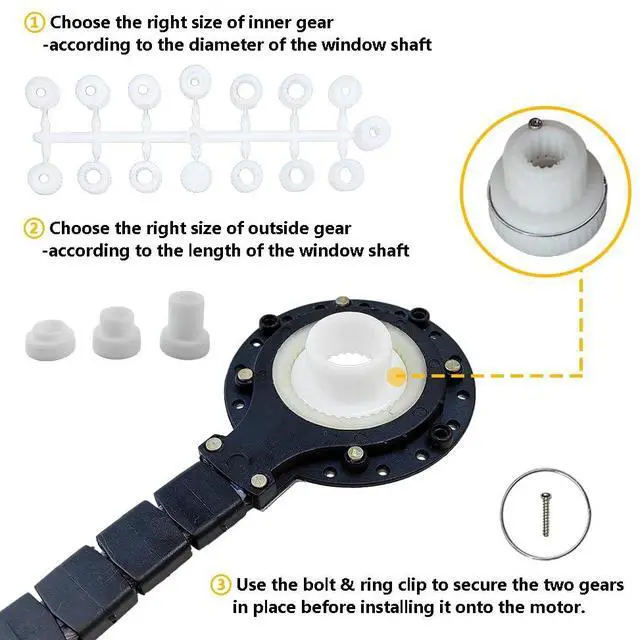 Alt view image 3 of 7 - Universal Electric Power Window Lift Roll Up Regulator Conversion Kit w/Switches, Wiring & Mounting Hardware