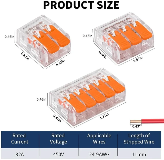 Alt view image 2 of 7 - 136-Piece Lever Wire Connectors, 2/3/5 Ports Quick Splice for 24-10 AWG