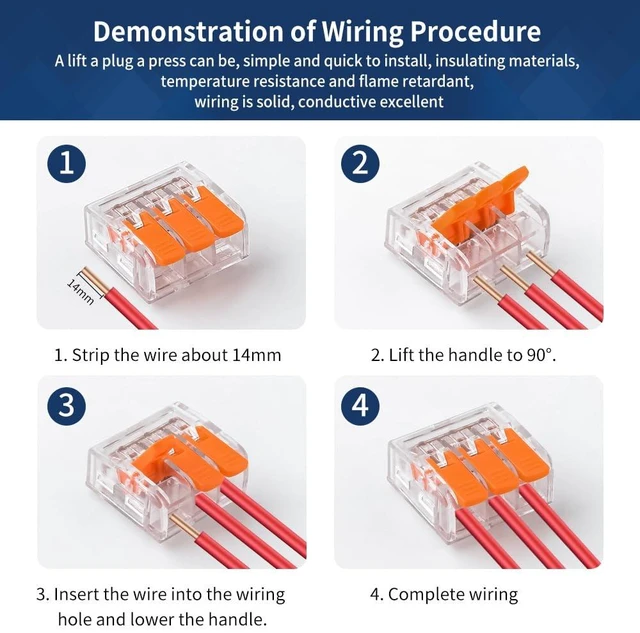 Alt view image 3 of 7 - 136-Piece Lever Wire Connectors, 2/3/5 Ports Quick Splice for 24-10 AWG