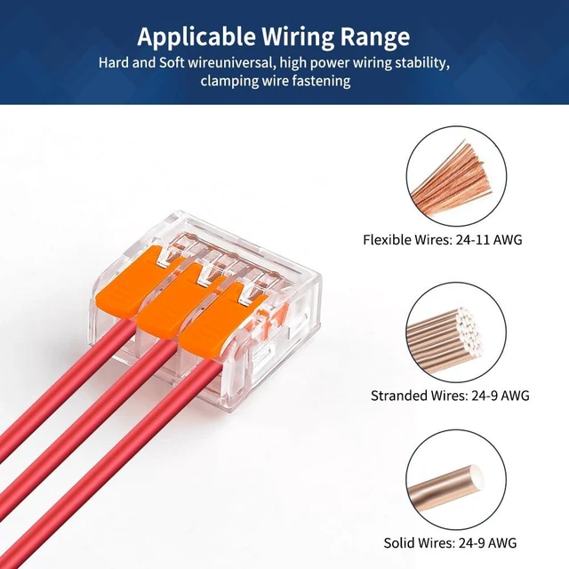 Alt view image 5 of 7 - 136-Piece Lever Wire Connectors, 2/3/5 Ports Quick Splice for 24-10 AWG