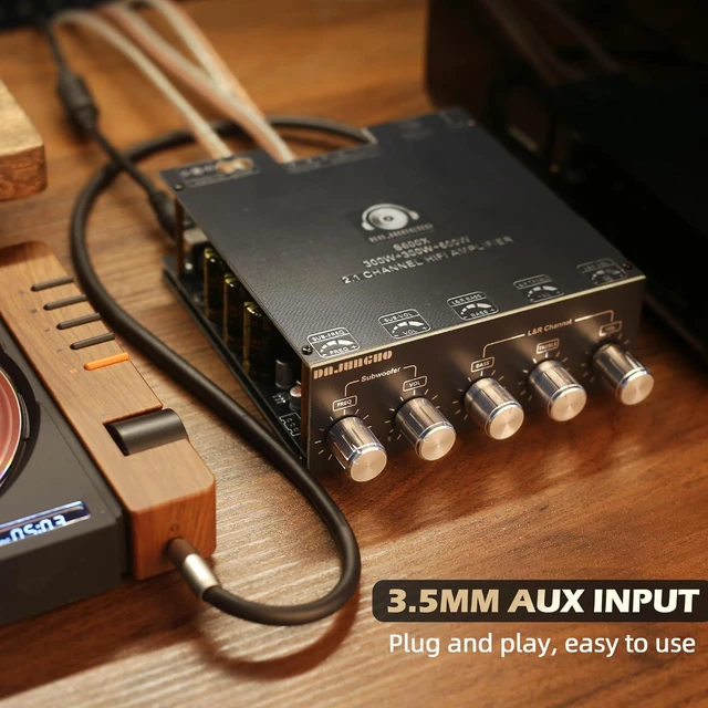 Alt view image 4 of 7 - S600X 2.1 Channel Amplifier Board 300W+300W+600W Power Output,TPA3255 Chip,Bluetooth 5.2,Black