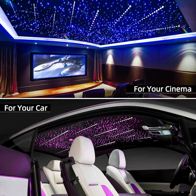 Alt view image 2 of 7 - Meteor 20W Twinkle Starlight Headliner Kit, Star Lights for Car with Bluetooth APP/Remote/Music Mode, Fiber Cable 1000pcs*0.03in*13.1ft+Shooting Star kit for Car Roof & Home Decoration