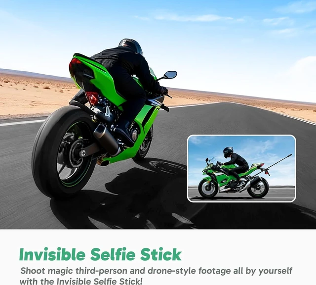 Alt view image 4 of 7 - 360 Action Camera Motorcycle Combo 5.7K 360 Video & 360-SuperSmooth