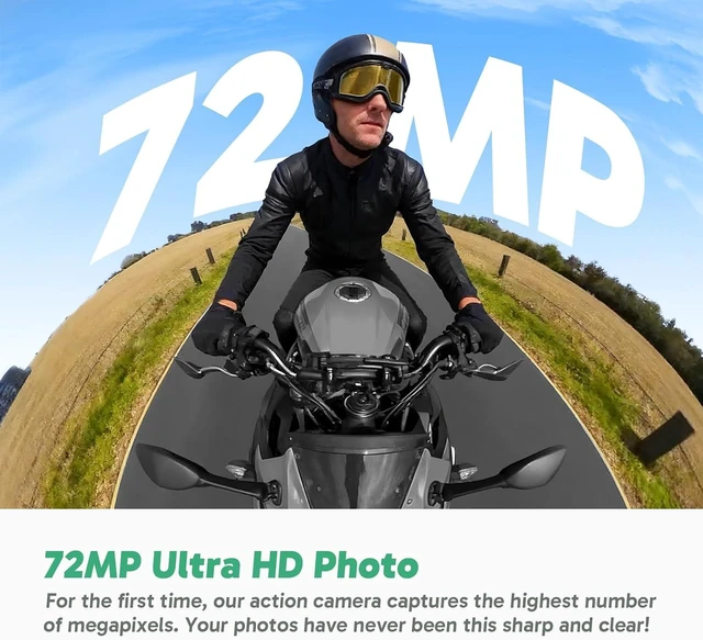 Alt view image 5 of 7 - 360 Action Camera Motorcycle Combo 5.7K 360 Video & 360-SuperSmooth