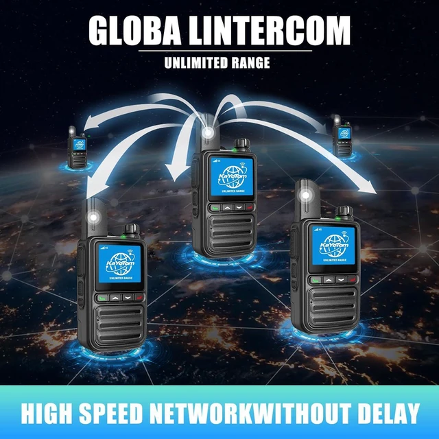 Alt view image 3 of 7 - Lifetime Free Unlimited Range Rapid Global Walkie Talkies PTT Push-to-Talk Over Cellular Nationwide 5000+ Miles POC 4G LTE Handheld Long Range Two Way Radio for Team Management (2Pack and SIM)
