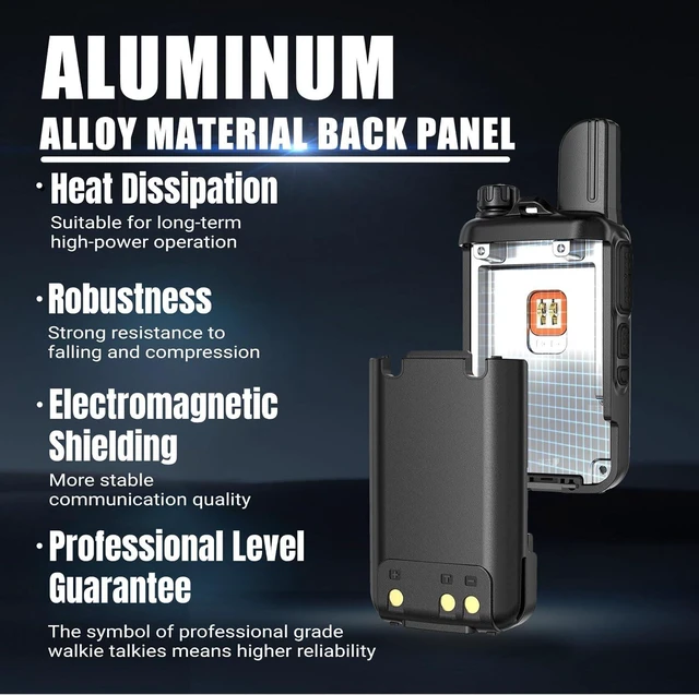 Alt view image 4 of 7 - Lifetime Free Unlimited Range Rapid Global Walkie Talkies PTT Push-to-Talk Over Cellular Nationwide 5000+ Miles POC 4G LTE Handheld Long Range Two Way Radio for Team Management (2Pack and SIM)