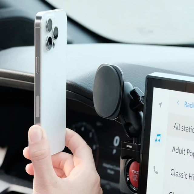 Alt view image 2 of 4 - Non-Charging Phone Mount Made for MagSafe and Made for Toyota Tacoma 2024-2026 and Made for 4Runner 2025-2026, Aluminum, Dashboard Mounting, 360-Degree Adjustable, High Strength Magnets