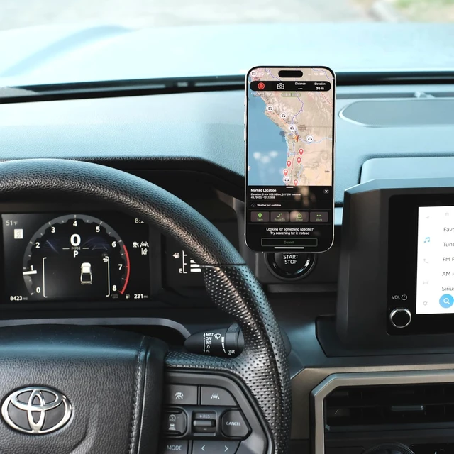 Alt view image 3 of 4 - Non-Charging Phone Mount Made for MagSafe and Made for Toyota Tacoma 2024-2026 and Made for 4Runner 2025-2026, Aluminum, Dashboard Mounting, 360-Degree Adjustable, High Strength Magnets