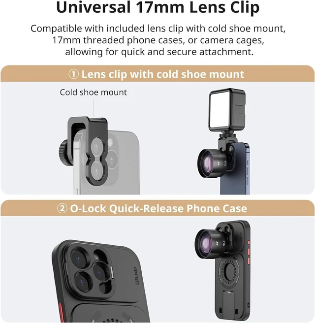 Alt view image 4 of 7 - CL-003 Phone Macro Lens, HD 75mm Phone Camera Lens for 17mm Thread
