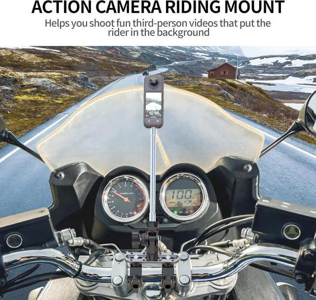 Alt view image 6 of 7 - Universal Super Clamp Camera Mount & Dual Ball Head for Insta360 GoPro | Motorcycle Camera Mount with 360° Dual Ball Head, Ultimate Action Camera Clamp for Bike Handlebar & Tube Expansion.