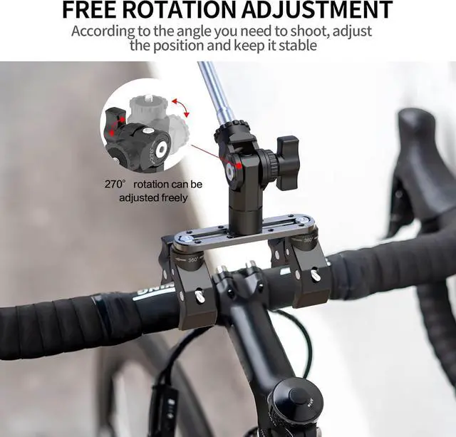 Alt view image 7 of 7 - Universal Super Clamp Camera Mount & Dual Ball Head for Insta360 GoPro | Motorcycle Camera Mount with 360° Dual Ball Head, Ultimate Action Camera Clamp for Bike Handlebar & Tube Expansion.