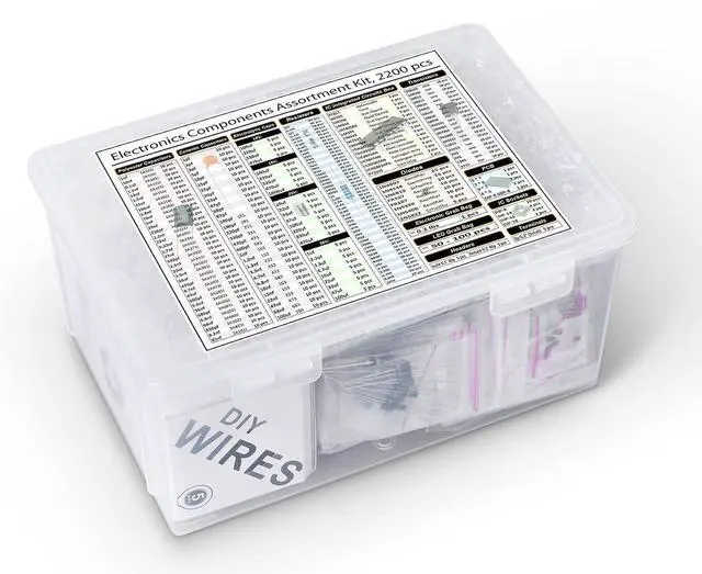Alt view image 6 of 6 - Components Assortment Kit, Grab Bag, IC, Opamp,Resistors, Polyester Capacitors, LED, PCB, Diodes, Transistors, 2200 pcs