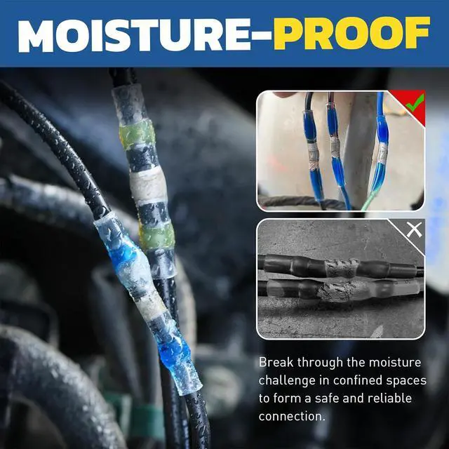 Alt view image 5 of 7 - 680PCS Heat Shrink Solder Seal Connectors Set with Tubing,Waterproof Electrical Connectors and 3:1 Shrinking Tube for Marine,Automotive,Wiring Projects