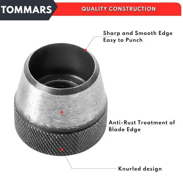 Alt view image 3 of 6 - 14-Piece Hollow Punch Set, 5-35 mm (3/16 to 1-3/8 Inch)