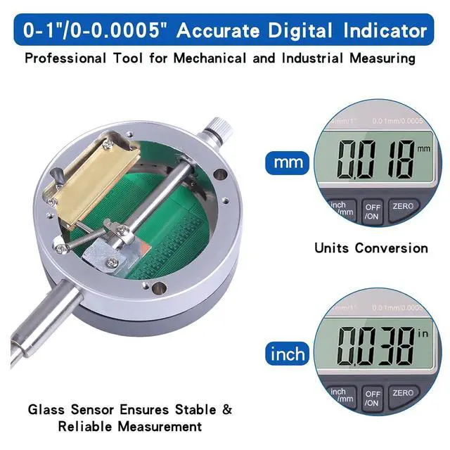 Alt view image 2 of 6 - Electronic Digital Dial Indicator 0-1" / 25.4mm