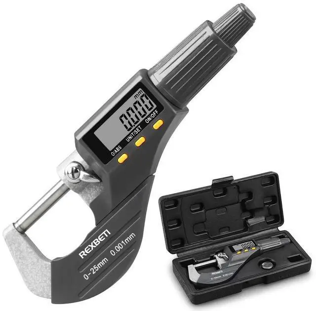 Main image of Outside Micrometer, Ultra-Precision Carbide Tipped Measuring Tool