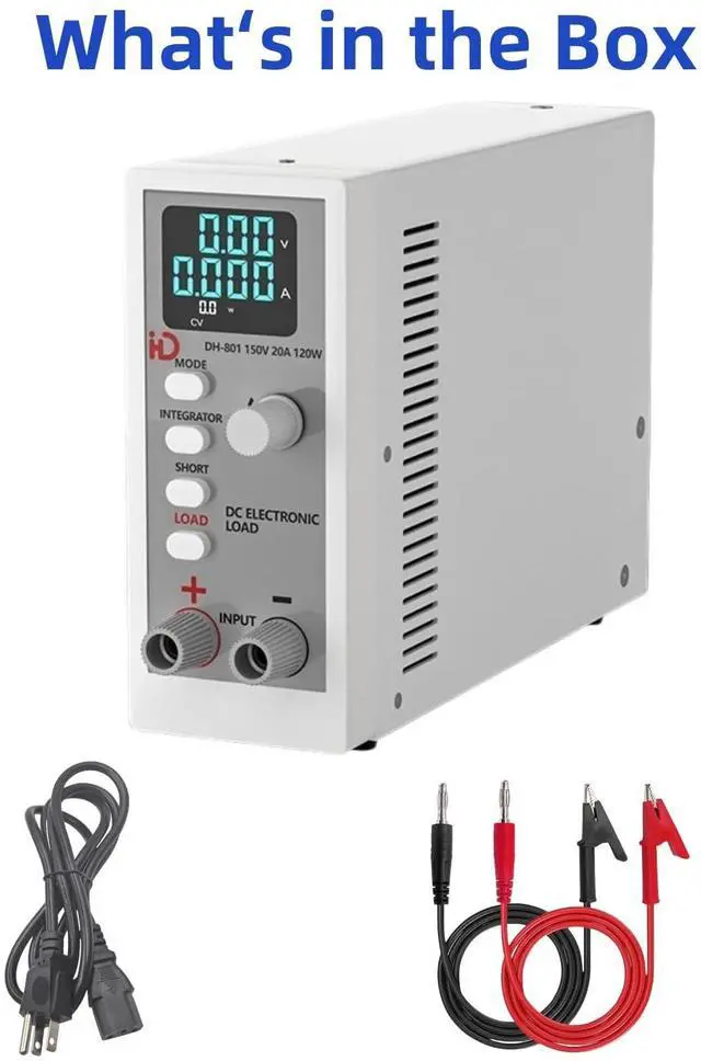 Alt view image 6 of 6 - Programmable DC Electronic Load 120W, 0~150V, 0~20A, 0.1~999.9 ohm,Support CC(Constant Current), CV(Constant Voltage), CR (Constant Resistance), CP(Constant Power) Mode