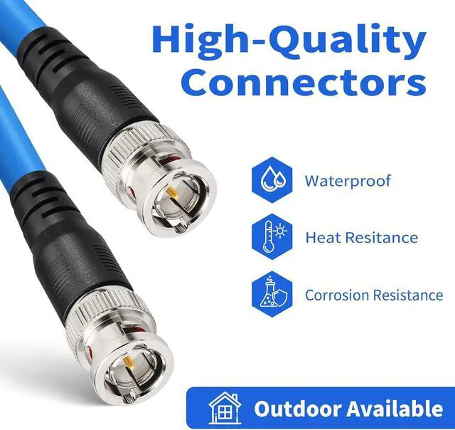Alt view image 2 of 7 - Superbat SDI Cable BNC Cable 3G/6G/12G (Belden 1694A)100ft,Supports HD-SDI/3G-SDI/4K/8KSDI Video Cable Precision Video Cable(1Pcs)
