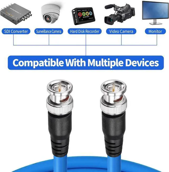 Alt view image 3 of 7 - Superbat SDI Cable BNC Cable 3G/6G/12G (Belden 1694A)100ft,Supports HD-SDI/3G-SDI/4K/8KSDI Video Cable Precision Video Cable(1Pcs)