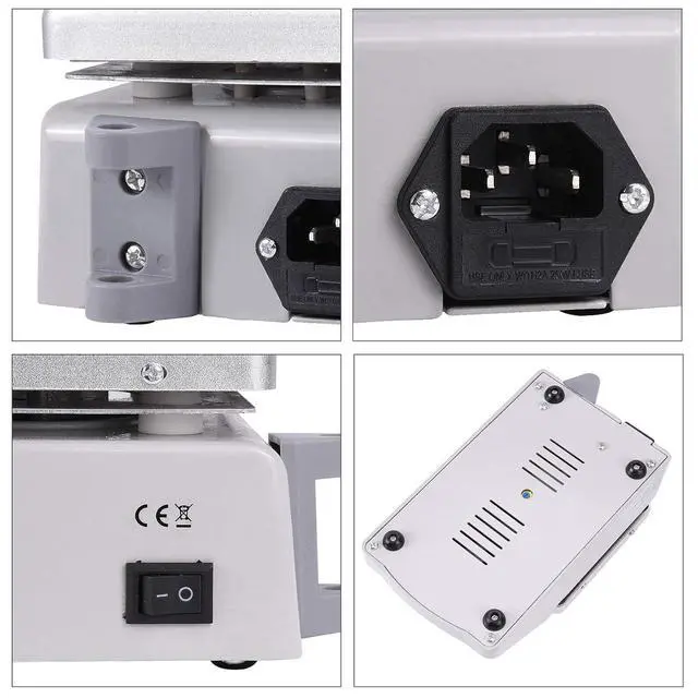 Alt view image 5 of 7 - Magnetic Stirrer Hot Plate Mixer 1000ml Stirring Capacity 5 x 5 inch Max 520°F Hotplate and 100-2000 RPM Stirrer, Stirring Bar & Support Stand Included