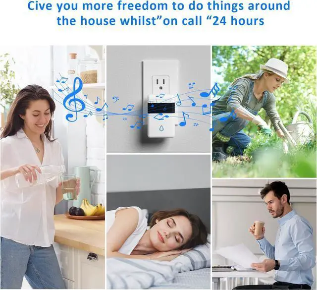 Alt view image 3 of 6 - 3 Pack Wireless Caregiver Pager Panic SOS Call Button with Receiver for Elderly/Patient/Child, 500+ ft Range Attention Pager Alarm Nurse Calling Alert Patient Help Button for Home/Personal