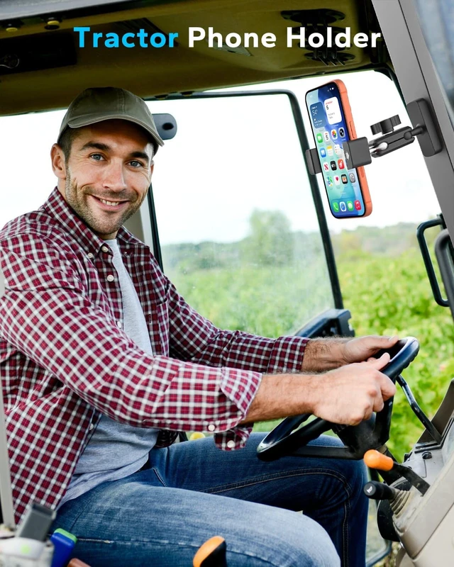 Alt view image 4 of 7 - Upgraded Magnetic Phone Holder for Tractor & Forklift, All-Metal Mount