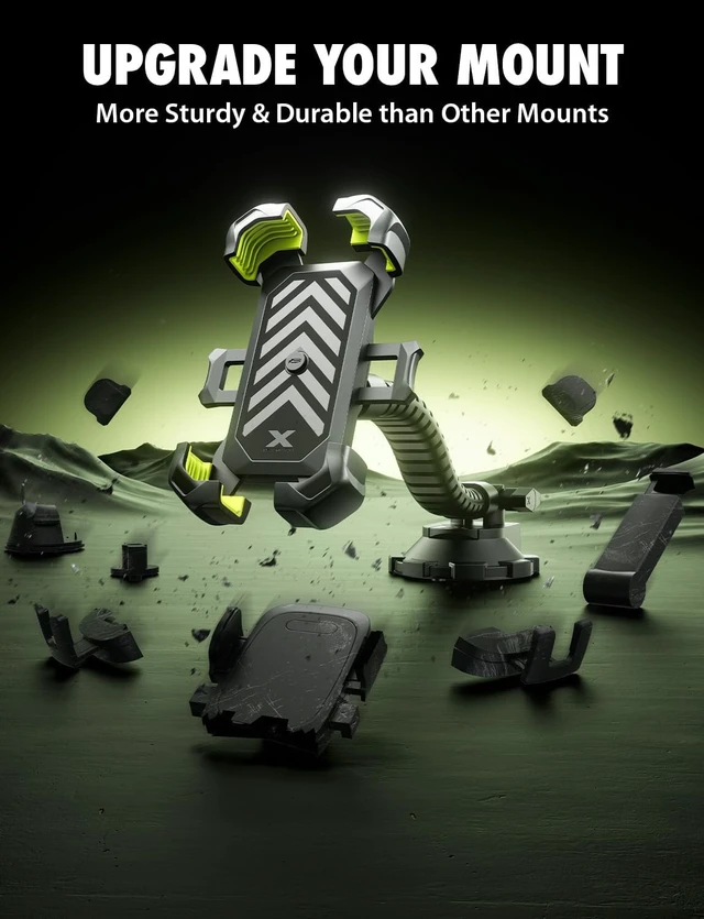 Alt view image 5 of 7 - X-Lock Heavy Duty Car Phone Holder Truck Dash Windshield Mount