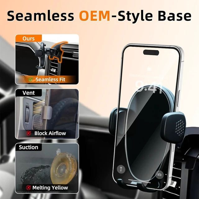 Alt view image 3 of 7 - Phone Holder for F150 (2021-2024 2025, 14th Gen), Dash Phone Mount for Truck, 360° Mobile Holder, Hands Free Automobile Cradlest for iPhone, & Android, Car Gadgets & Accessories for Ford F-150