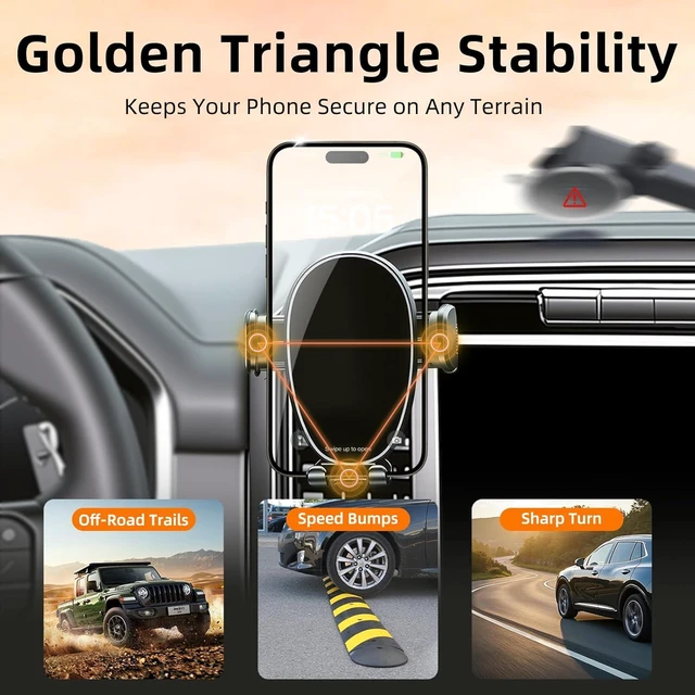 Alt view image 4 of 7 - Phone Holder for F150 (2021-2024 2025, 14th Gen), Dash Phone Mount for Truck, 360° Mobile Holder, Hands Free Automobile Cradlest for iPhone, & Android, Car Gadgets & Accessories for Ford F-150
