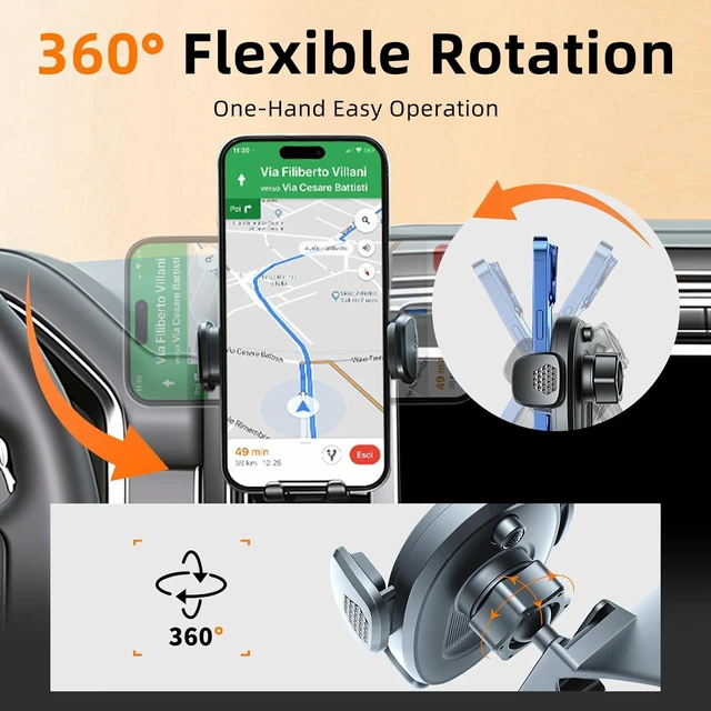 Alt view image 5 of 7 - Phone Holder for F150 (2021-2024 2025, 14th Gen), Dash Phone Mount for Truck, 360° Mobile Holder, Hands Free Automobile Cradlest for iPhone, & Android, Car Gadgets & Accessories for Ford F-150