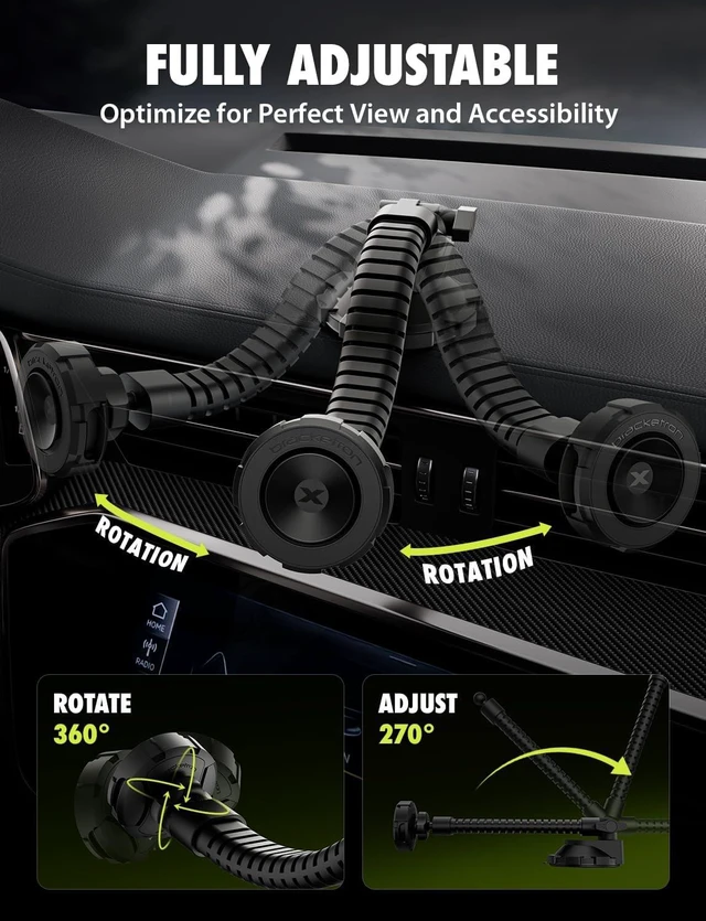 Alt view image 3 of 7 - MagAlign X Pro Truck Phone Mount for MagSafe, Heavy Duty