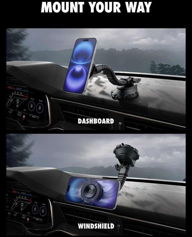 Alt view image 4 of 7 - MagAlign X Pro Truck Phone Mount for MagSafe, Heavy Duty