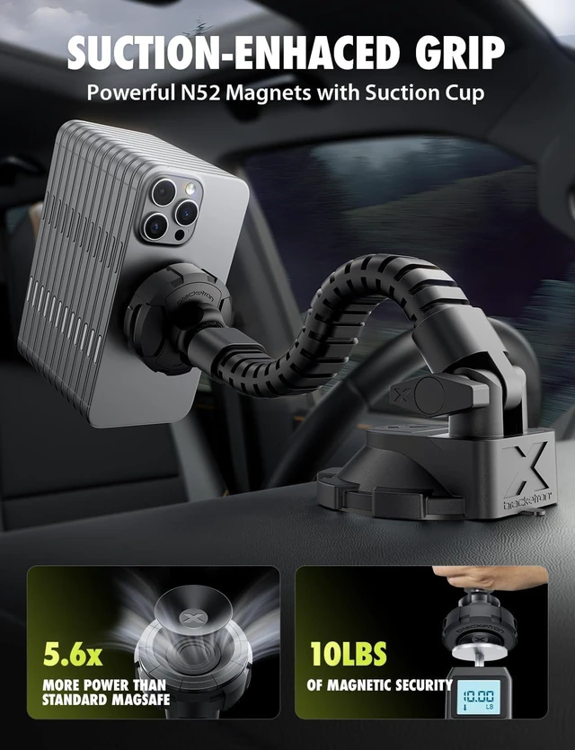 Alt view image 5 of 7 - MagAlign X Pro Truck Phone Mount for MagSafe, Heavy Duty